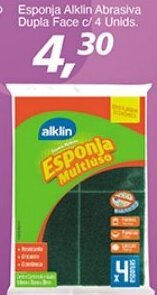 Supermercados Guanabara Esponja Alklin Abrasiva Dupla Face c/4 unids. oferta