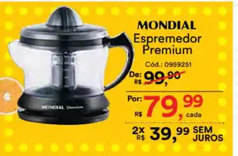Casa e Vídeo Mondial Espremedor Premium oferta