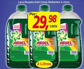 Supermercados Guanabara Lava Roupas Ariel Cores Radiantes 3L oferta