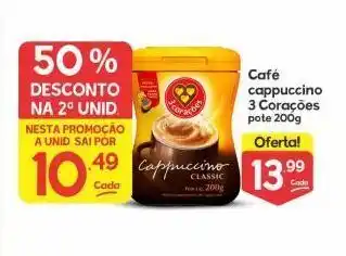 Supermercados Princesa Café cappuccino 3 coraçoes oferta