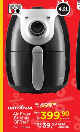 Casa e Vídeo Air Fryer Britania oferta