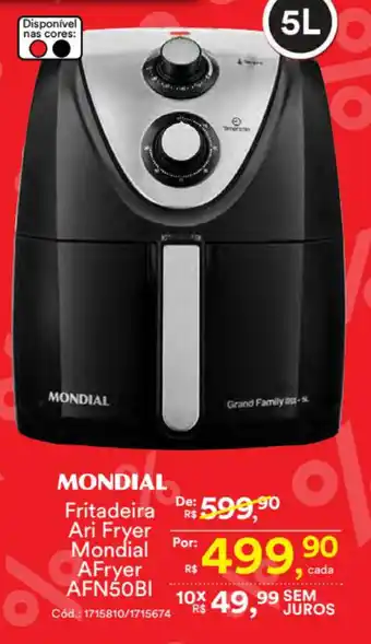 Casa e Vídeo Fritadeira Ari Fryer Mondial oferta