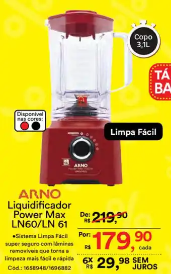 Casa e Vídeo Liquidificador Power Max LN60/LN61 oferta