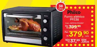 Casa e Vídeo Forno Eletrico Philco PFE38 oferta
