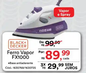 Casa e Vídeo Ferro Vapor FX1000 oferta