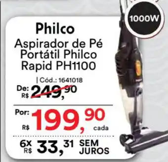 Casa e Vídeo Aspirador de Pe Portatil Philco Rapid PH1100 oferta