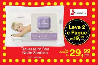 Casa e Vídeo Travesseiro Boa Noite Santista oferta