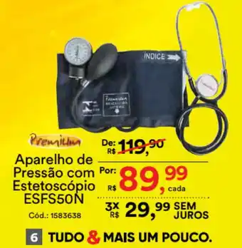 Casa e Vídeo Aparelho de Pressao com Estetoscopio ESFS50N oferta