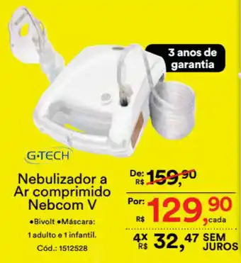 Casa e Vídeo Nebulizador a Ar Comprimido Nebcom V oferta