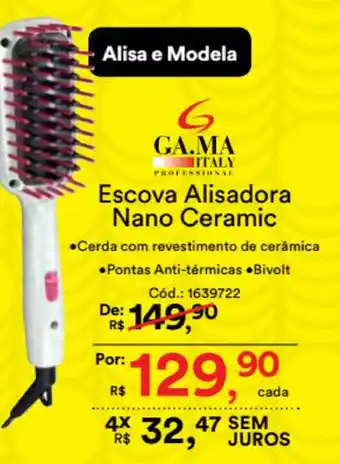 Escova Alisadora Nano Ceramic