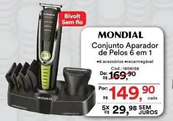 Casa e Vídeo Conjunto Aparador de Pelos 6 em 1 oferta