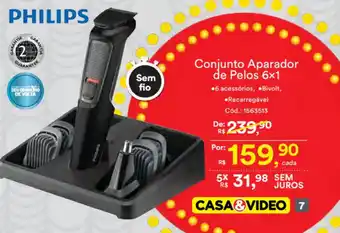 Casa e Vídeo Conjunto Aparador de Pelos 6x1 oferta