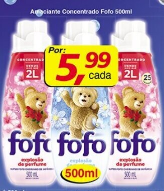 Supermercados Guanabara Amaciante Concentrado Fofo 500ml oferta