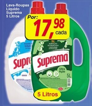 Supermercados Guanabara Lava roupas Liquido Suprema 5L oferta