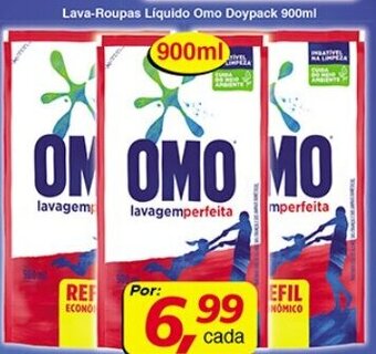 Supermercados Guanabara Lava roupas Liquido Omo Doypack 900ml oferta