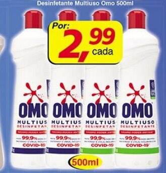 Supermercados Guanabara Desinfetante Multiuso Omo 500ml oferta