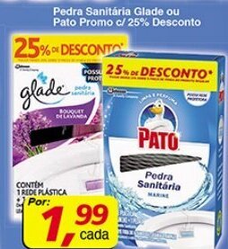 Supermercados Guanabara Pedra Sanitaria Glade ou pato promo c/25% Desconto oferta