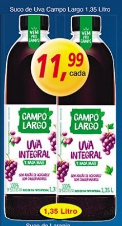 Supermercados Guanabara Suco de Uva Campo Largo 1.35L oferta