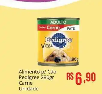 Mart Minas Alimento C Cão Pedigree Carne Unidade 280g oferta