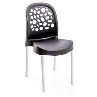 Cadeira deluxe preta forte plástico