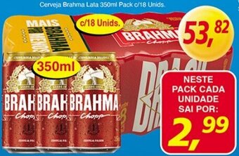 Supermercados Guanabara Cerveja Brahma Lata 350ml Pack c/18 unids oferta