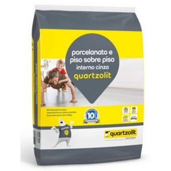 Comjol Argamassa 15kg piso sobre piso porcelanato interno cinza quartzolit oferta