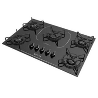 Cooktop a gás atlas agile up glass 5 bocas preto bivolt 300001009