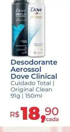 Hiper Farma Desodorante Aerossol Dove Clinical 150ml oferta