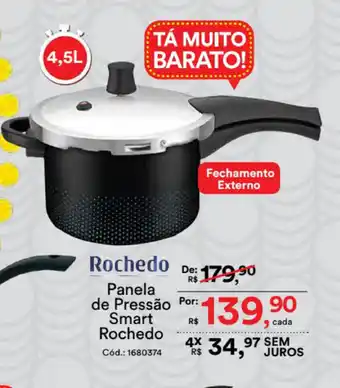 Casa e Vídeo Panela de Pressao Smart Rechedo 4.5L oferta