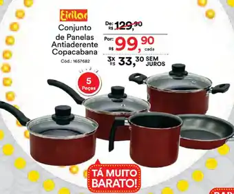 Conjunto de Panelas Antiaderente Copacabana
