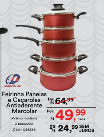Feirinha Panelas e cacarolas Antiaderente Marcolar