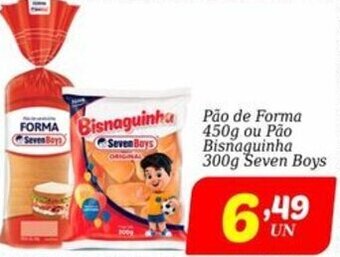 Bigmart Pao de Forma 450g ou Pao Bisnaguinha Original Seven Boys 300g oferta
