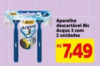 Mercado Extra Aparelho descartavel Bic Acqua 3 com 2 unidades oferta