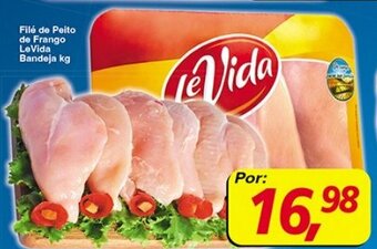 File de peito de Frango LeVida Bandeja 1kg