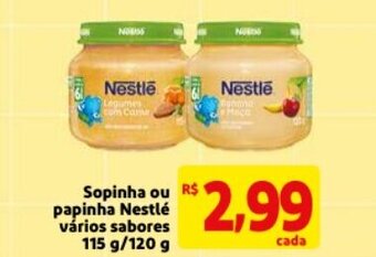 Mercado Extra Sopinha ou papinha Nestle varios sabores 115g/120g oferta