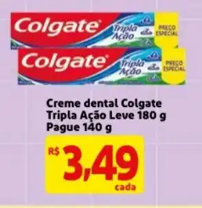 Mercado Extra Creme Dental Colgate Tripla Acao Leve 180g Pague 140g oferta