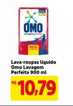 Mercado Extra Lava Roupas Liquido Omo Lavagem Perfeita 900ml oferta