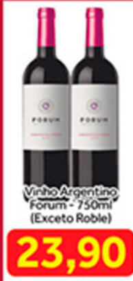 Shibata Supermercados Vinho Argentino Forum 750ml oferta