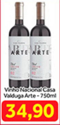 Shibata Supermercados Vinho Nacional Casa Valduga Arte 750ml oferta