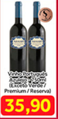 Shibata Supermercados Vinho Portugues Azulejo 750ml oferta