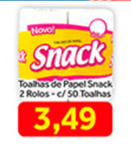 Shibata Supermercados Toalhas de Papel Snack 2 Rolos c/50 Toalhas oferta