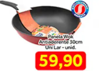 Panela Wok Antiaderente 30cm Uni Lar unid