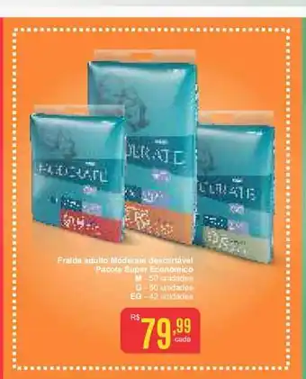 Drogaria Total Fralda Adulto Moderade Descartável Pacote Super Econômico oferta