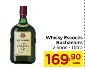 Whisky Escoes Buchman's 12 anos 1L