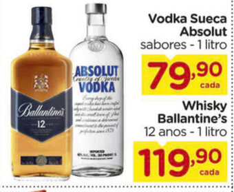 Carrefour Vodka sueca Absolut 1L oferta