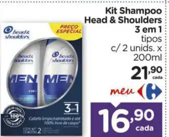 Carrefour Kit Shampoo head & Shoulde 3 em 1 200ml oferta