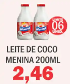 Supermercados Mendonça Leite de Coco Menina 200ml oferta
