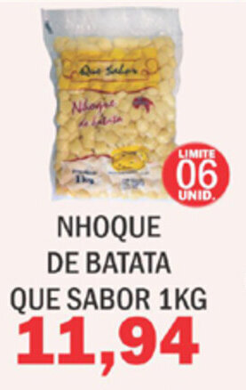 Supermercados Mendonça Nhoque de Batata Que Sabor 1kg oferta