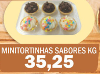 Supermercados Mendonça Minitortinhas Sabores 1kg oferta