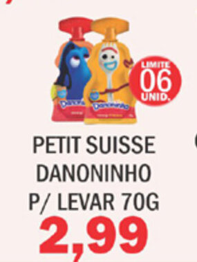 Supermercados Mendonça Petit Suisse Danoninho p/ Levar 70g oferta